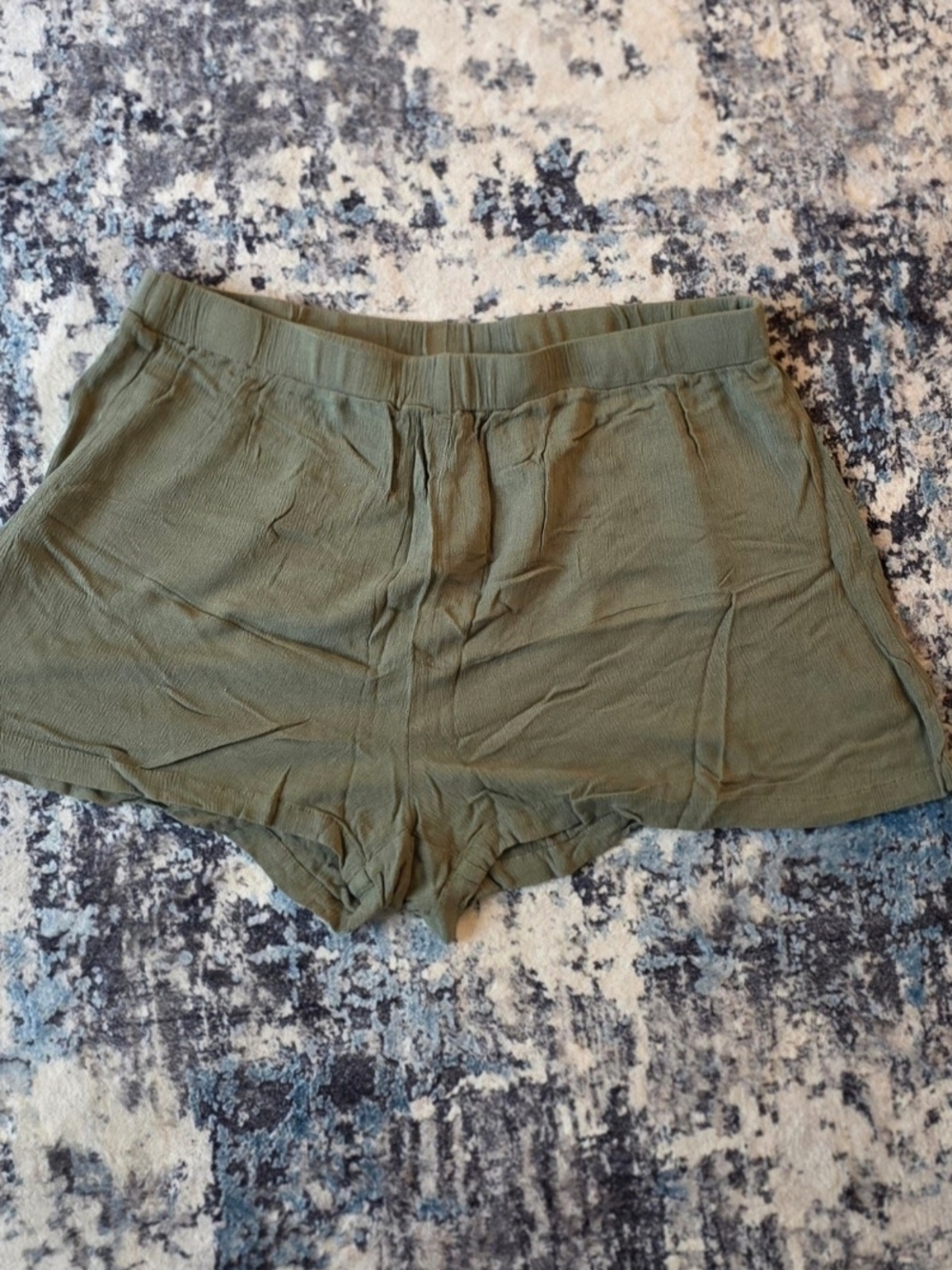 💥💥5 For $25💥💥 SHEIN Curve Olive Ribbed Elastic Waist Shorts